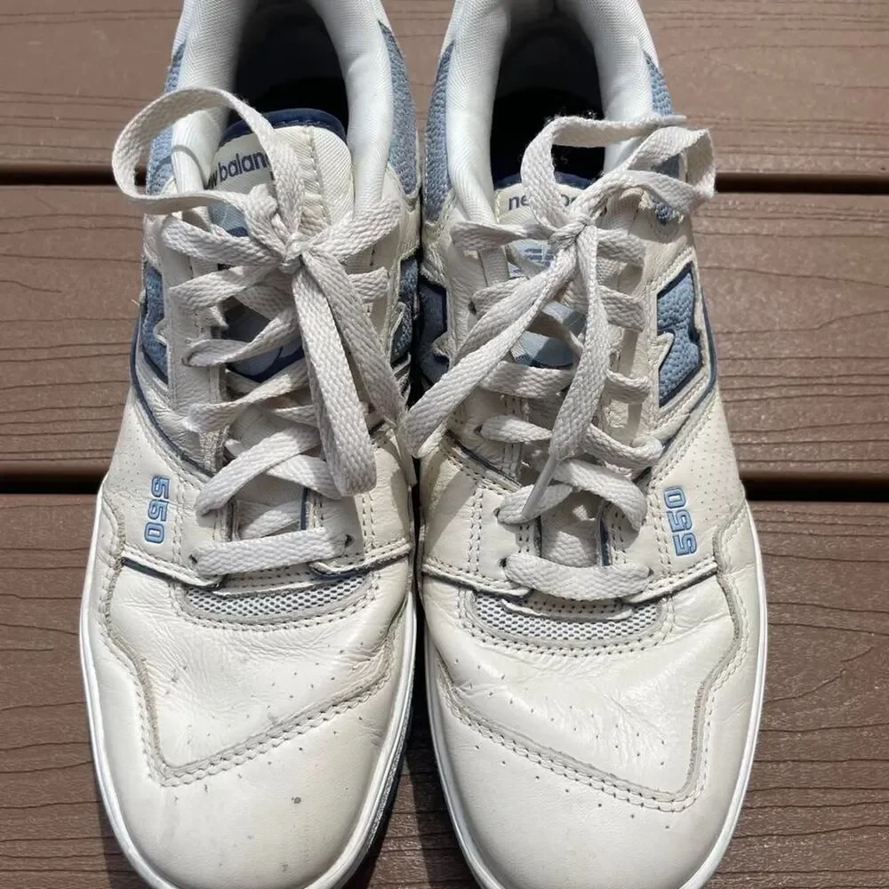 New-balance Men's Cream and Blue Trainers